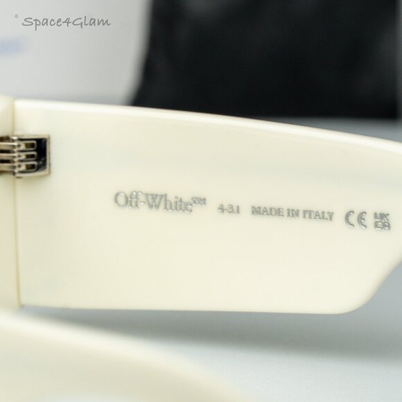 Off-White Women Sunglasses White Grey Square OERI097 MILANO 0107 NEW AUTHENTIC - Picture 6 of 10